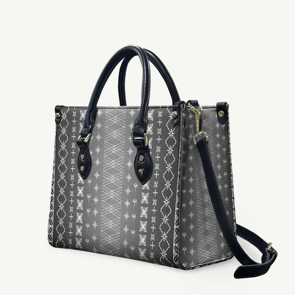 Black Samoa Malu Tattoo Inspired Leather Bag - Polynesian Pride