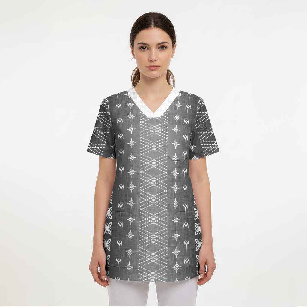 Black Samoa Malu Tattoo Inspired Scrub Top - Polynesian Pride