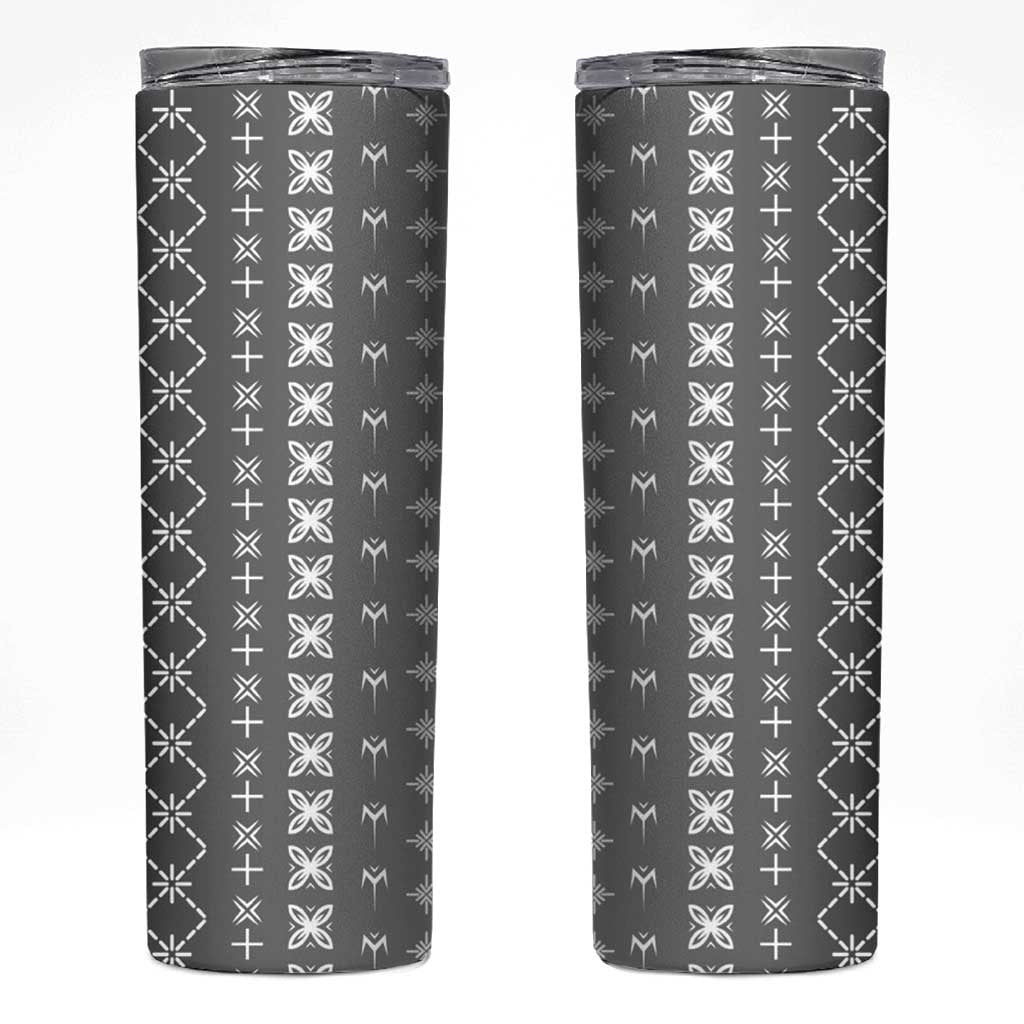 Black Samoa Malu Tattoo Inspired Skinny Tumbler LT05 Black - Polynesian Pride