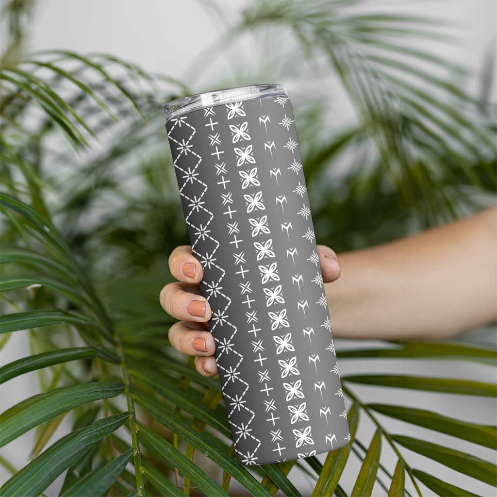 Black Samoa Malu Tattoo Inspired Skinny Tumbler LT05 - Polynesian Pride