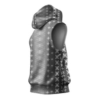 Black Samoa Malu Tattoo Inspired Sleeveless Hoodie - Polynesian Pride