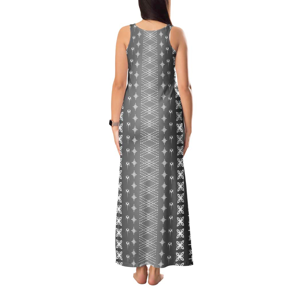 Black Samoa Malu Tattoo Inspired Tank Maxi Dress - Polynesian Pride