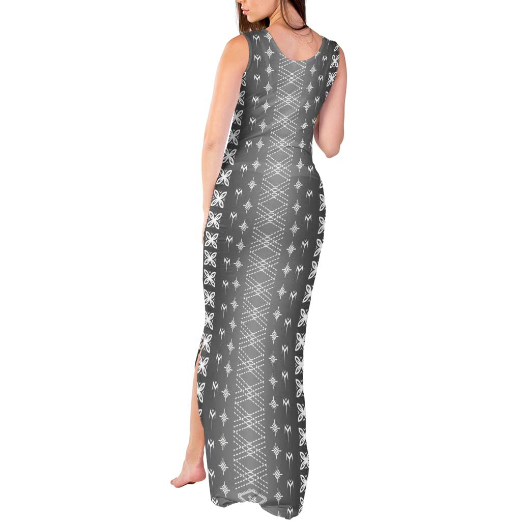 Black Samoa Malu Tattoo Inspired Tank Maxi Dress - Polynesian Pride