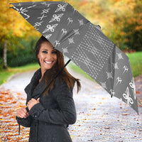 Black Samoa Malu Tattoo Inspired Umbrella - Polynesian Pride