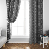 Black Samoa Malu Tattoo Inspired Window Curtain - Polynesian Pride