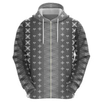 Black Samoa Malu Tattoo Inspired Zip Hoodie - Polynesian Pride