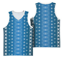 Blue Samoa Malu Tattoo Inspired Basketball Jersey - Polynesian Pride