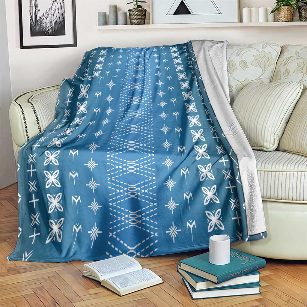 Blue Samoa Malu Tattoo Inspired Blanket - Polynesian Pride