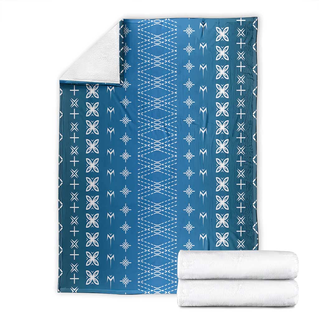 Blue Samoa Malu Tattoo Inspired Blanket - Polynesian Pride