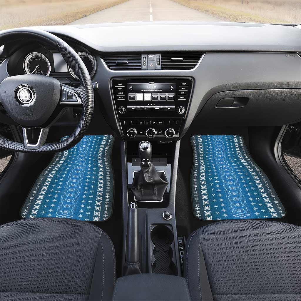 Blue Samoa Malu Tattoo Inspired Car Mats - Polynesian Pride