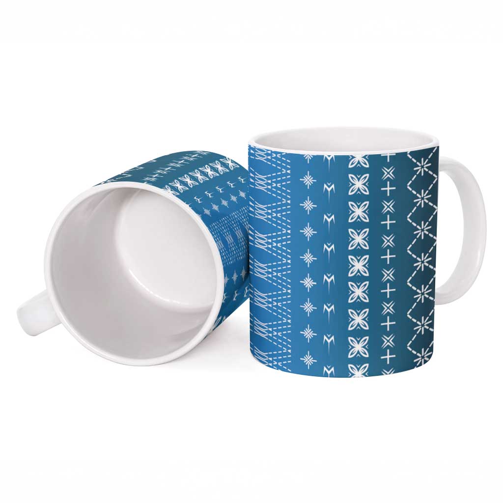 Blue Samoa Malu Tattoo Inspired Ceramic Mug - Polynesian Pride