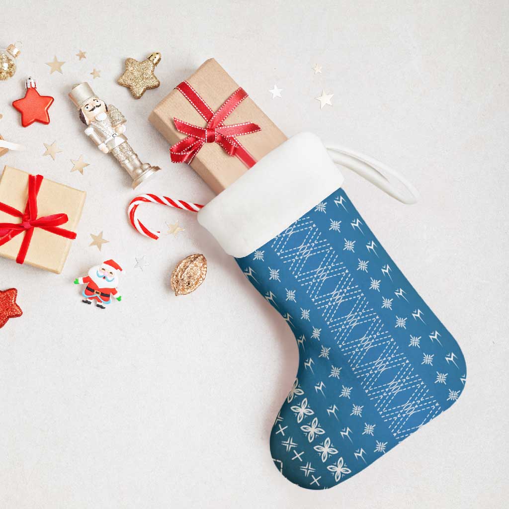 Blue Samoa Malu Tattoo Inspired Christmas Stocking - Polynesian Pride