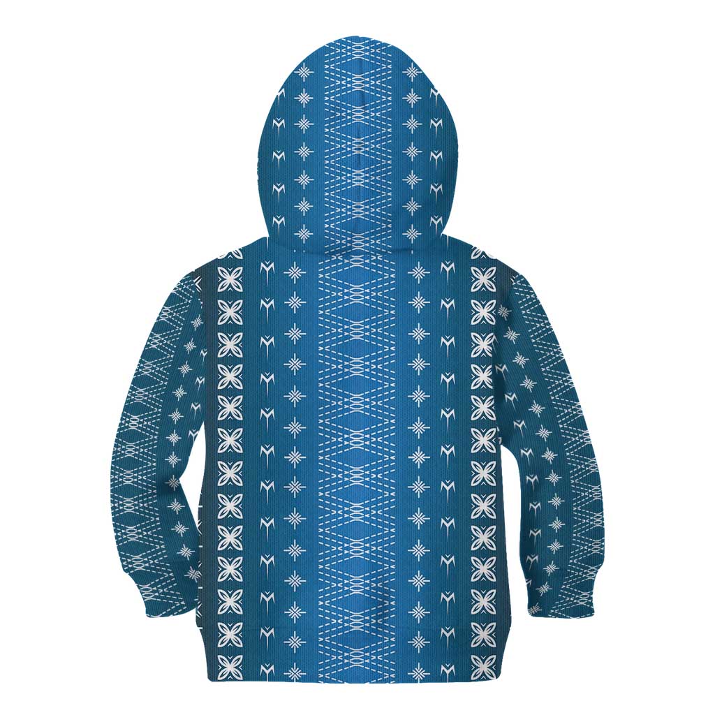 Blue Samoa Malu Tattoo Inspired Kid Hoodie - Polynesian Pride