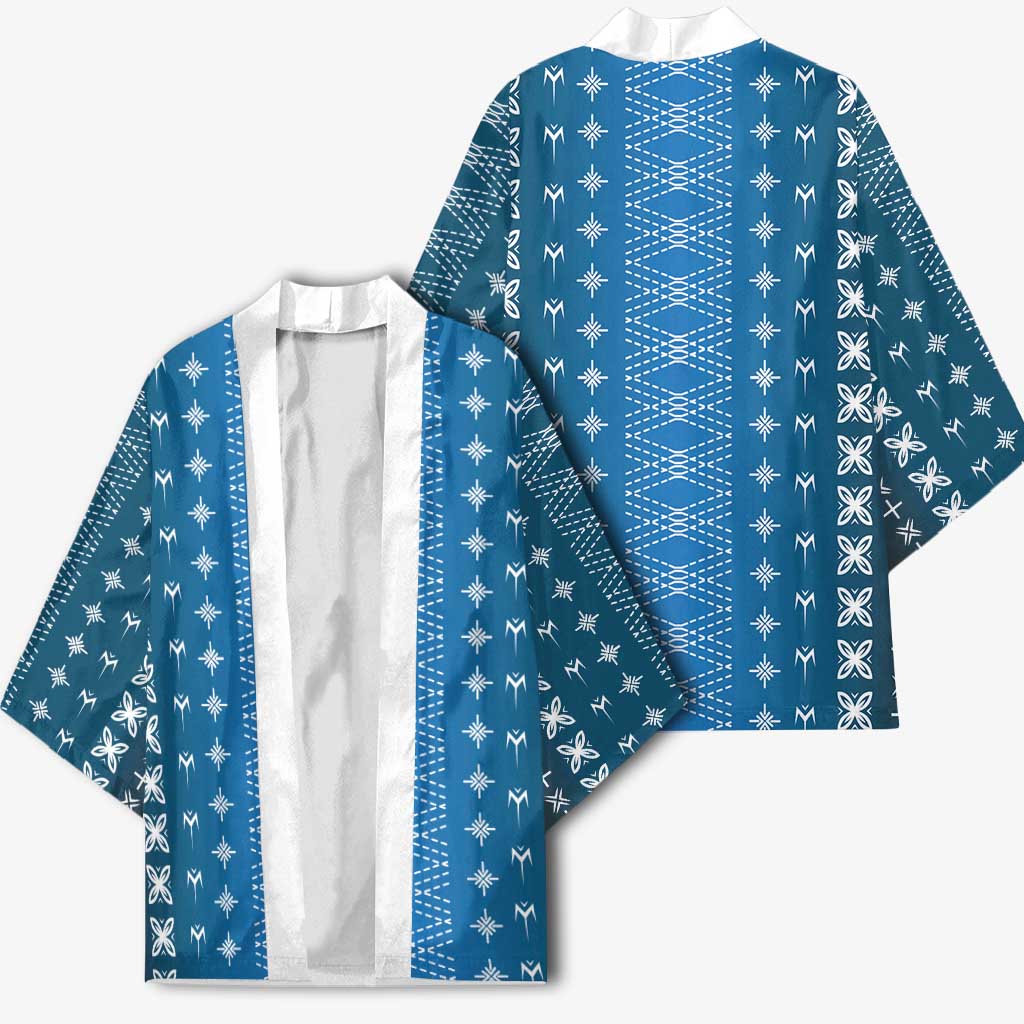 Blue Samoa Malu Tattoo Inspired Kimono - Polynesian Pride