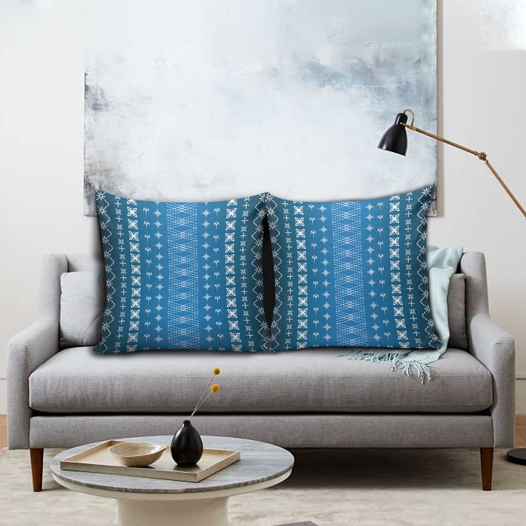 Blue Samoa Malu Tattoo Inspired Pillow Cover - Polynesian Pride