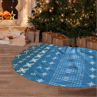 Blue Samoa Malu Tattoo Inspired Tree Skirt - Polynesian Pride