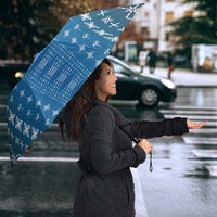 Blue Samoa Malu Tattoo Inspired Umbrella - Polynesian Pride