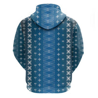 Blue Samoa Malu Tattoo Inspired Zip Hoodie - Polynesian Pride