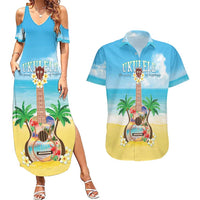 Hawaiian Ukulele Couples Matching Summer Maxi Dress and Hawaiian Shirt Sound Of Happiness LT05 Colorful - Polynesian Pride