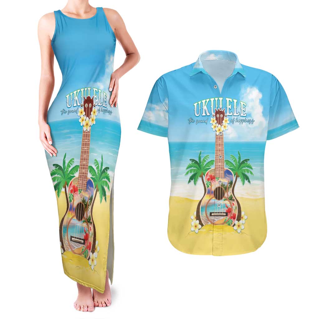 Hawaiian Ukulele Couples Matching Tank Maxi Dress and Hawaiian Shirt Sound Of Happiness LT05 Colorful - Polynesian Pride
