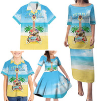 Hawaiian Ukulele Family Matching Puletasi and Hawaiian Shirt Sound Of Happiness LT05 - Polynesian Pride