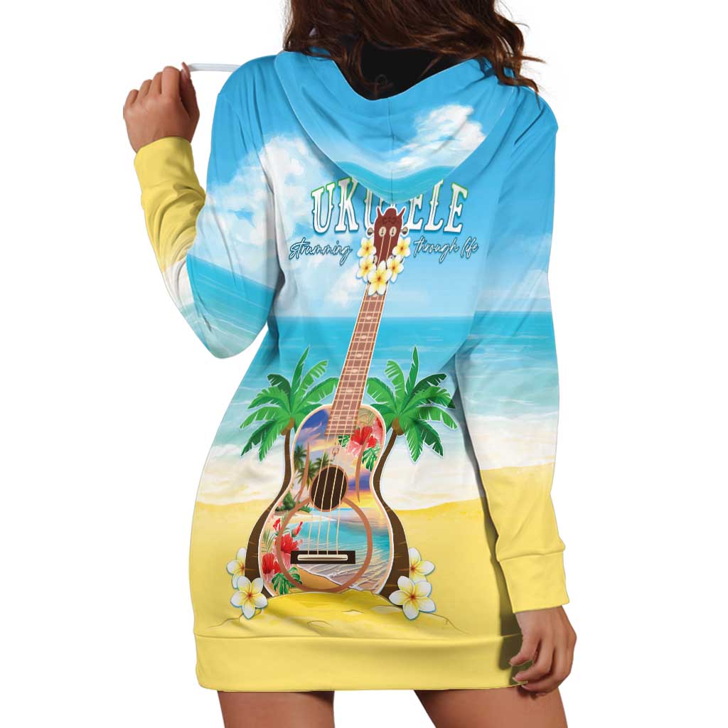 Hawaiian Ukulele Hoodie Dress Sound Of Happiness