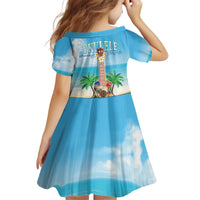 Hawaiian Ukulele Kid Short Sleeve Dress Sound Of Happiness