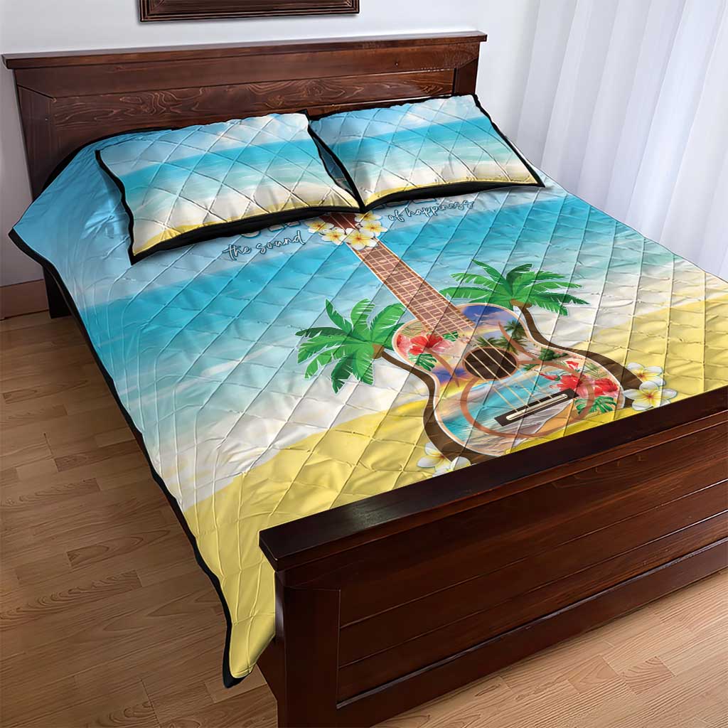 Hawaiian Ukulele Quilt Bed Set Sound Of Happiness LT05 - Polynesian Pride