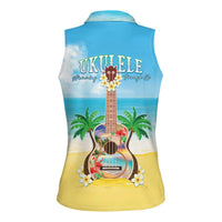 Hawaiian Ukulele Women Sleeveless Polo Shirt Sound Of Happiness LT05 - Polynesian Pride