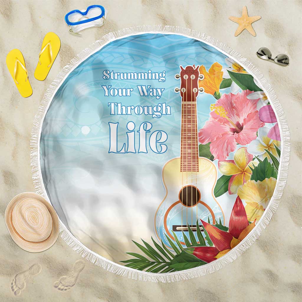 National Ukulele Day Beach Blanket Tropical Vibe LT05 One Size 150cm Colorful - Polynesian Pride