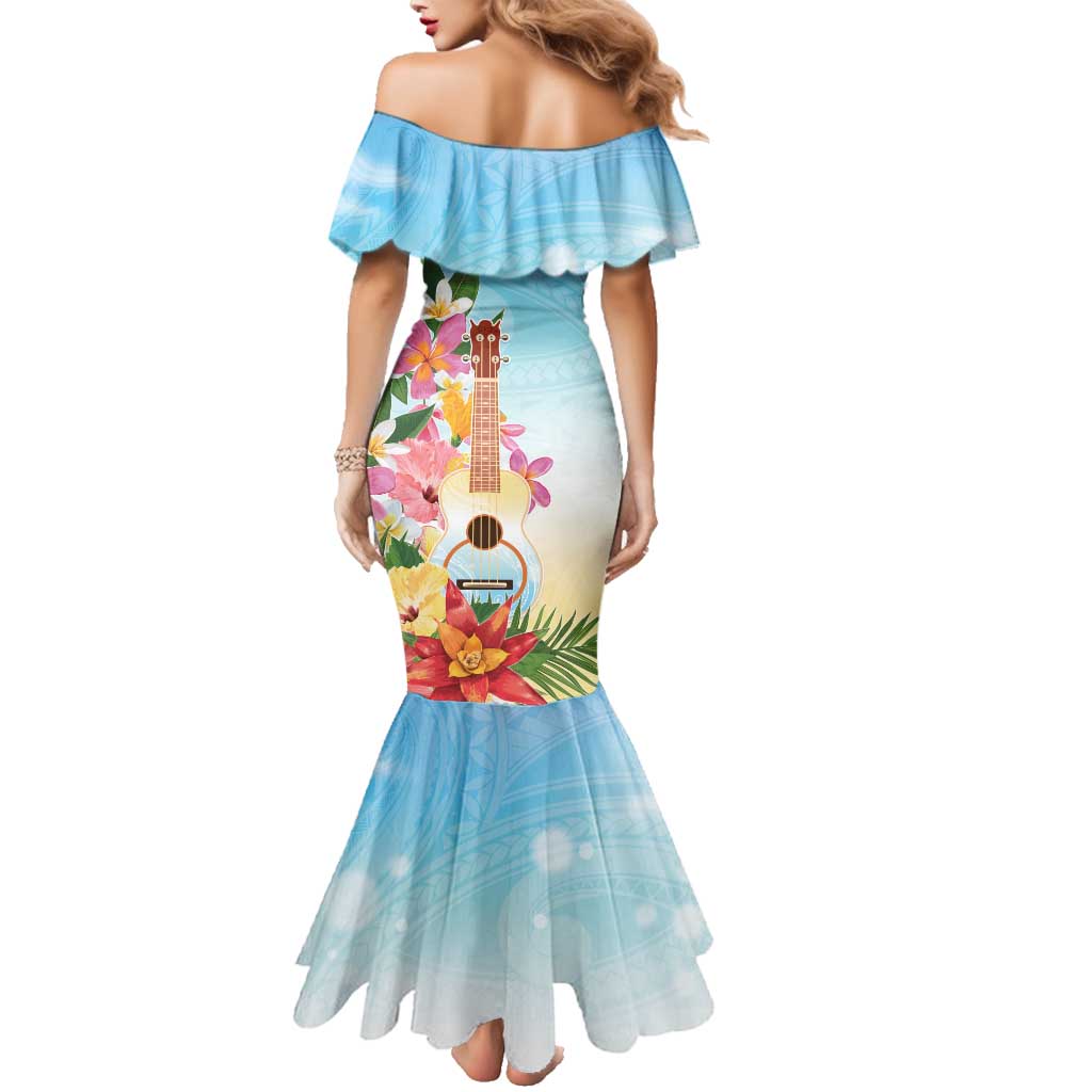 National Ukulele Day Family Matching Mermaid Dress and Hawaiian Shirt Tropical Vibe LT05 - Polynesian Pride