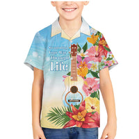 National Ukulele Day Family Matching Mermaid Dress and Hawaiian Shirt Tropical Vibe LT05 Son's Shirt Colorful - Polynesian Pride