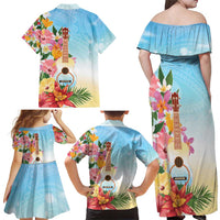 National Ukulele Day Family Matching Off Shoulder Maxi Dress and Hawaiian Shirt Tropical Vibe LT05 - Polynesian Pride