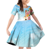 National Ukulele Day Family Matching Off Shoulder Short Dress and Hawaiian Shirt Tropical Vibe LT05 Daughter's Dress Colorful - Polynesian Pride
