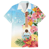 National Ukulele Day Family Matching Off Shoulder Short Dress and Hawaiian Shirt Tropical Vibe LT05 Dad's Shirt - Short Sleeve Colorful - Polynesian Pride