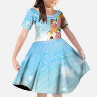 National Ukulele Day Family Matching Summer Maxi Dress and Hawaiian Shirt Tropical Vibe LT05 Daughter's Dress Colorful - Polynesian Pride