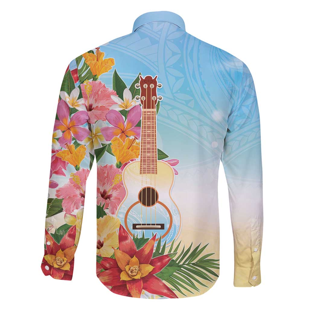 National Ukulele Day Family Matching Summer Maxi Dress and Hawaiian Shirt Tropical Vibe LT05 - Polynesian Pride