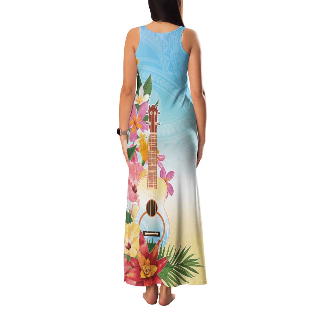 National Ukulele Day Family Matching Tank Maxi Dress and Hawaiian Shirt Tropical Vibe LT05 - Polynesian Pride