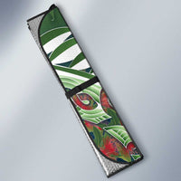 New Zealand Kea Bird Auto Sun Shade With Maori Koru Fern - Polynesian Pride