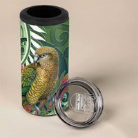 New Zealand Kea Bird 4 in 1 Can Cooler Tumbler With Maori Koru Fern LT05 - Polynesian Pride
