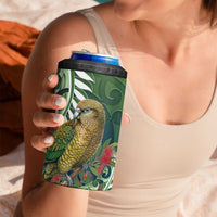 New Zealand Kea Bird 4 in 1 Can Cooler Tumbler With Maori Koru Fern LT05 - Polynesian Pride