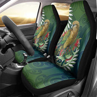 New Zealand Kea Bird Car Seat Cover With Maori Koru Fern LT05 - Polynesian Pride