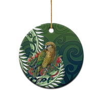 New Zealand Kea Bird Ceramic Ornament With Maori Koru Fern LT05 - Polynesian Pride