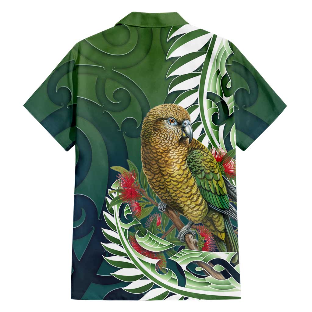 New Zealand Kea Bird Family Matching Summer Maxi Dress and Hawaiian Shirt With Maori Koru Fern LT05 - Polynesian Pride