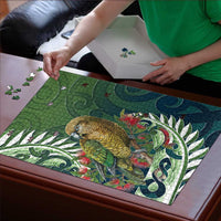 New Zealand Kea Bird Puzzle With Maori Koru Fern - Polynesian Pride