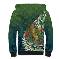 New Zealand Kea Bird Sherpa Hoodie With Maori Koru Fern LT05 - Polynesian Pride