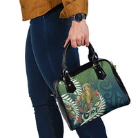 New Zealand Kea Bird Shoulder Handbag With Maori Koru Fern LT05 - Polynesian Pride