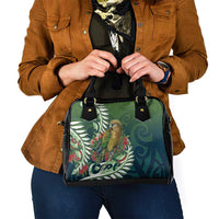New Zealand Kea Bird Shoulder Handbag With Maori Koru Fern LT05 - Polynesian Pride