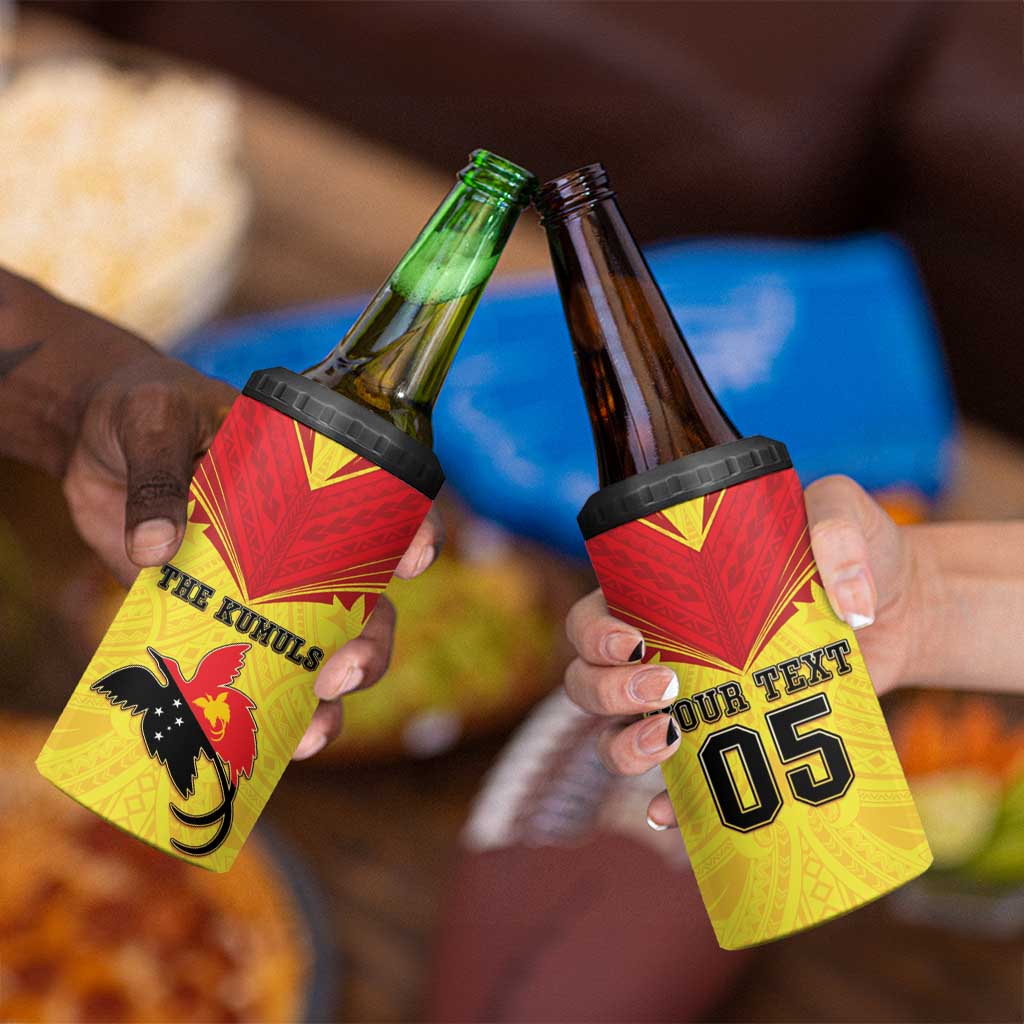 Papua New Guinea Rugby Custom 4 in 1 Can Cooler Tumbler Kumuls Heritage