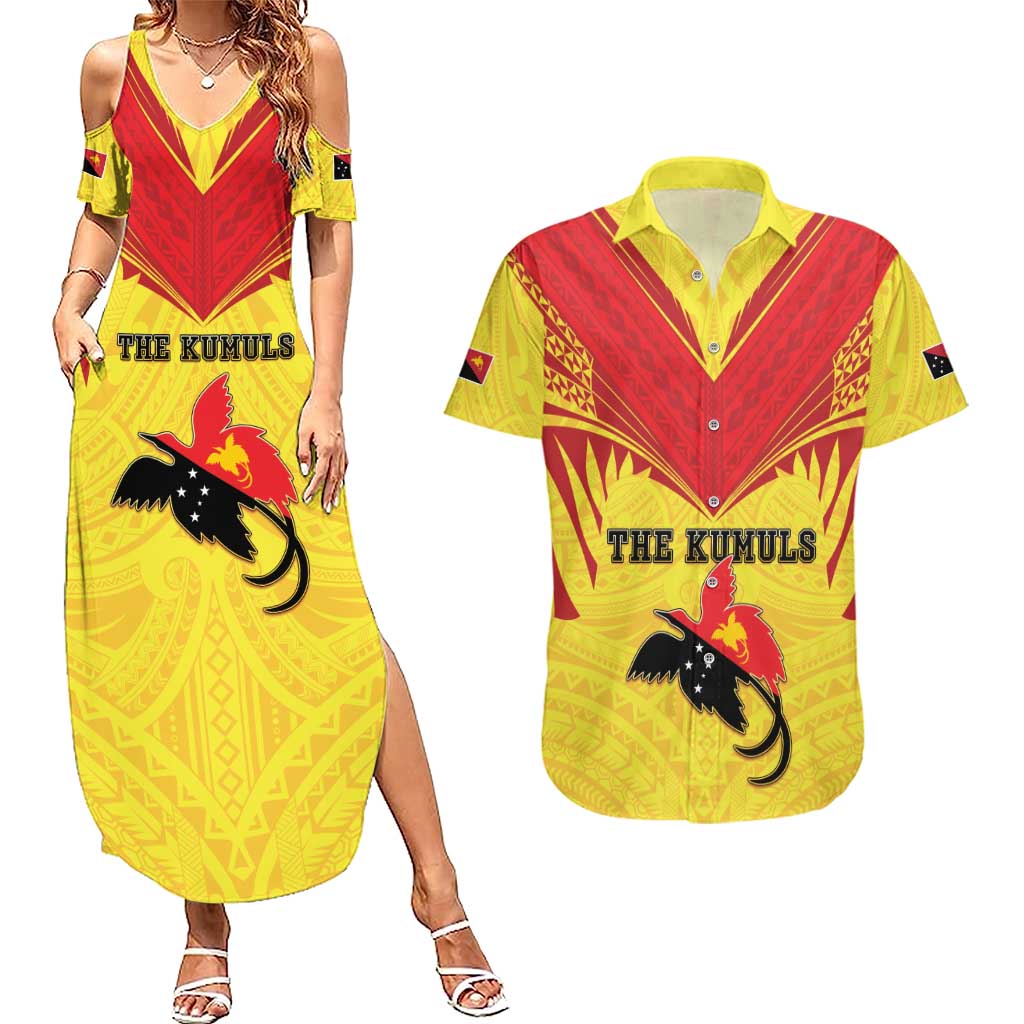 Papua New Guinea Rugby Custom Couples Matching Summer Maxi Dress and Hawaiian Shirt Kumuls Heritage